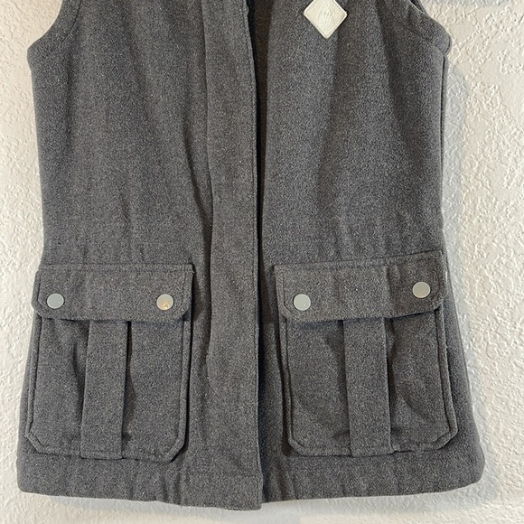 BURTON Women's Gray Dryride Thermex Dunmore Hooded Zip-Up Vest Front Pockets XS - Picture 3 of 10